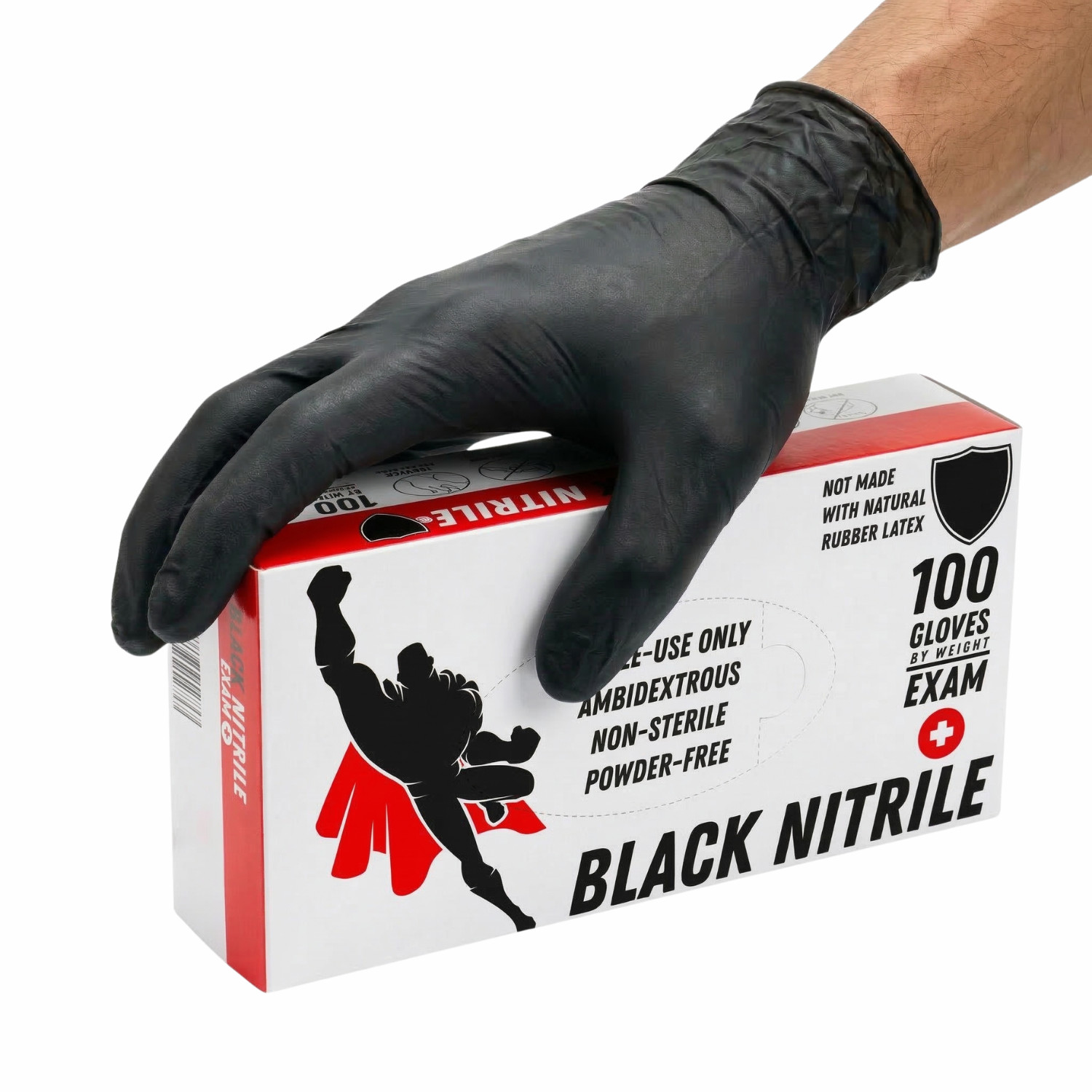 1000 Pcs Black Nitrile 6 Mil Powder Free Gloves X-Large