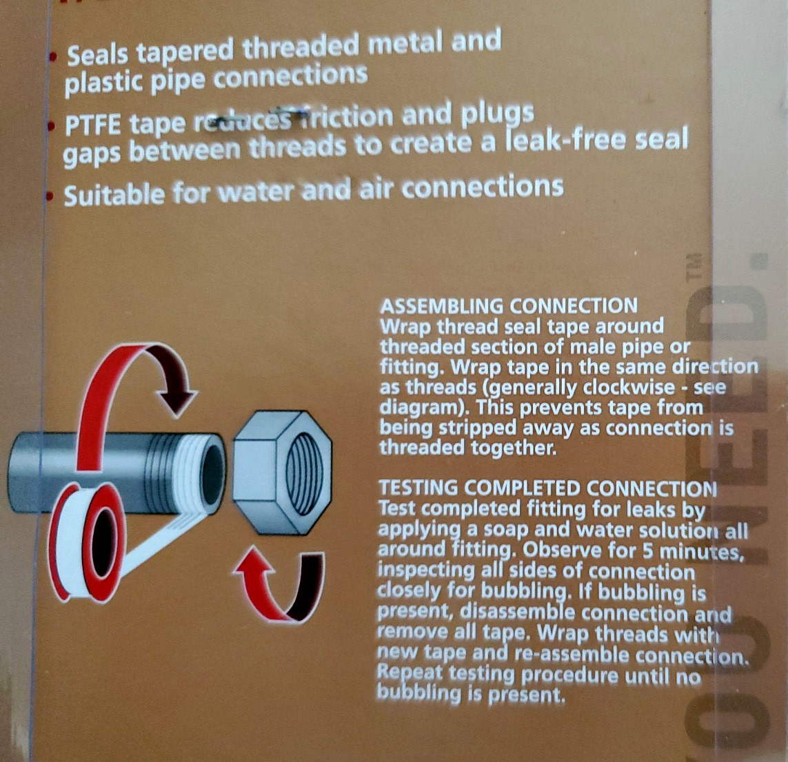 Thread SealingTape PTFE 1/2″ 6ct WORKSHOP 25ft each total 150ft