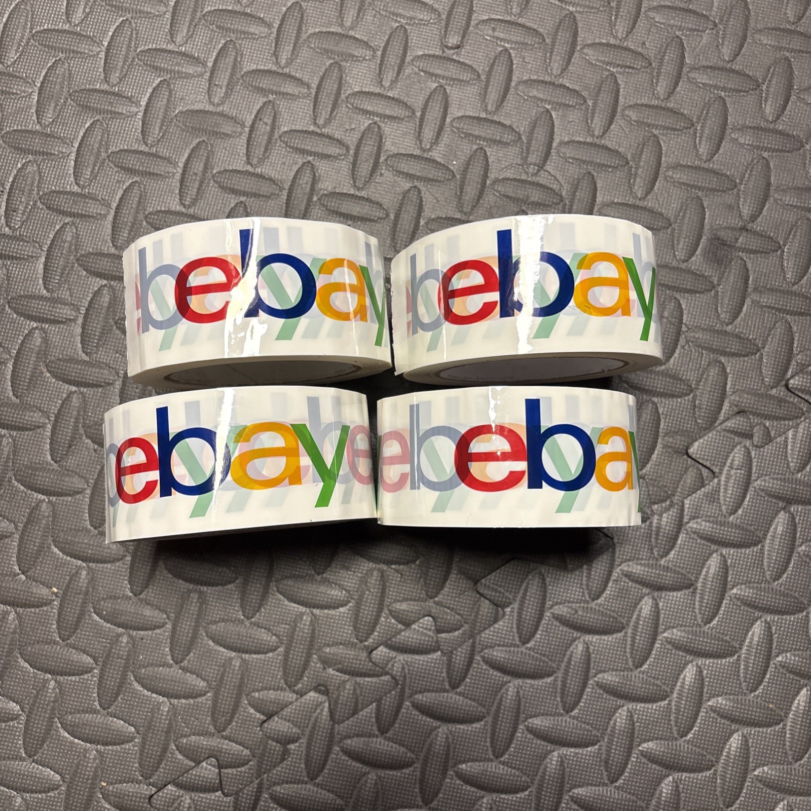 4 Rolls Ebay Shipping Tape Classic 4 color 2″ x 75 Yard Branded Packaging BOPP