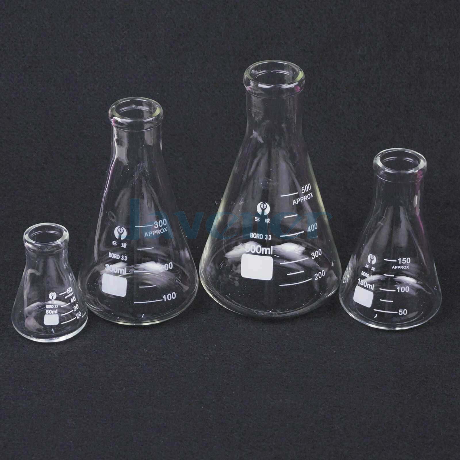 50/100/150/200/250/300/500/1000ml Borosilicate Glass Conical Erlenmeyer Flask