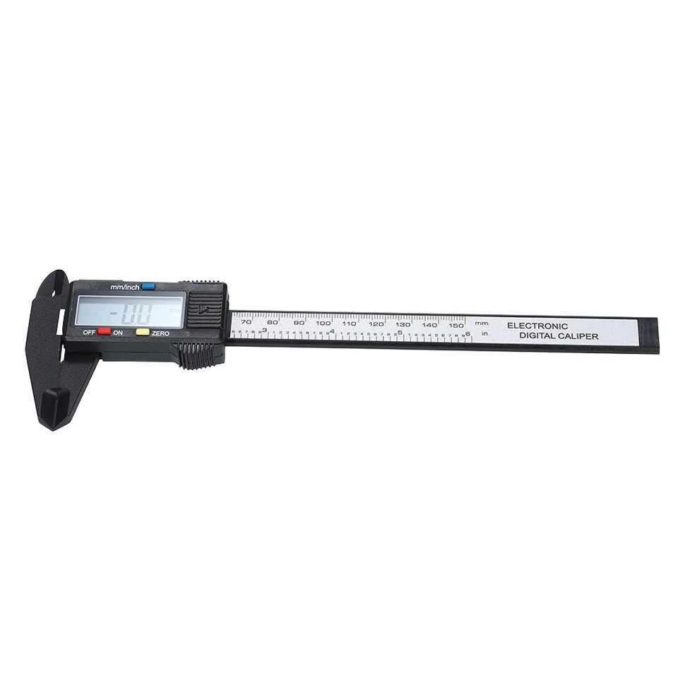 6″ 150mm Carbin Fiber Electronic Digital Vernier Caliper Micrometer Guage LCD