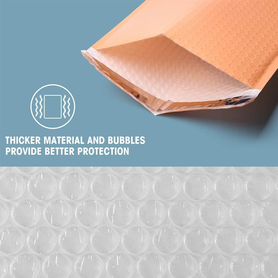 100 #0 6×10 Peach Poly Bubble Envelopes Padded Shipping Mailers 6″x10″