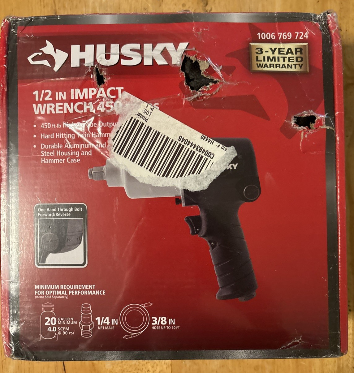 Husky 1/2″ Impact Wrench 450ft./lbs. (H4440)… FREE S&H!