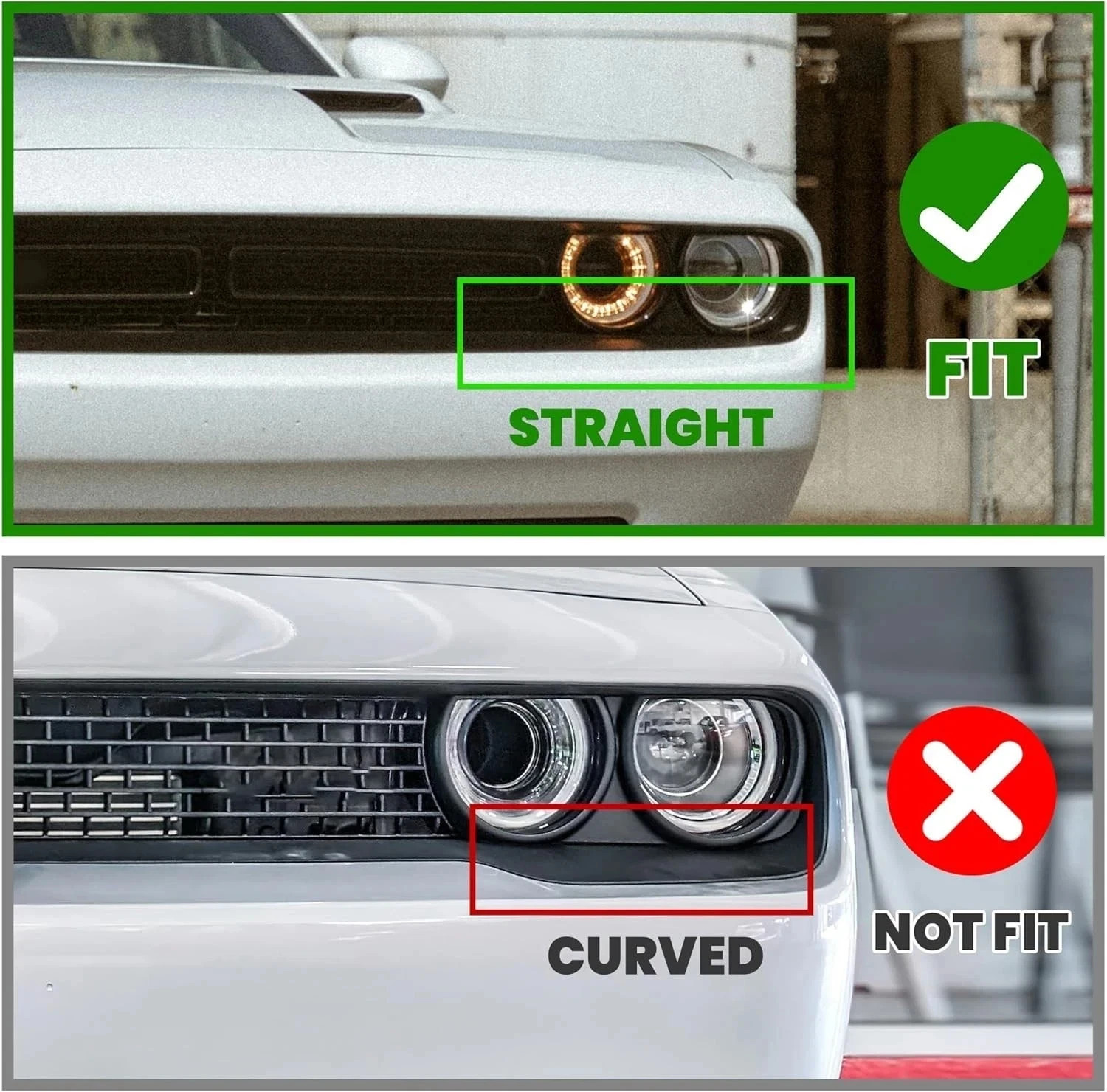 Front Grille Reinforcement Compatible with 2015-2023 Dodge Challenger