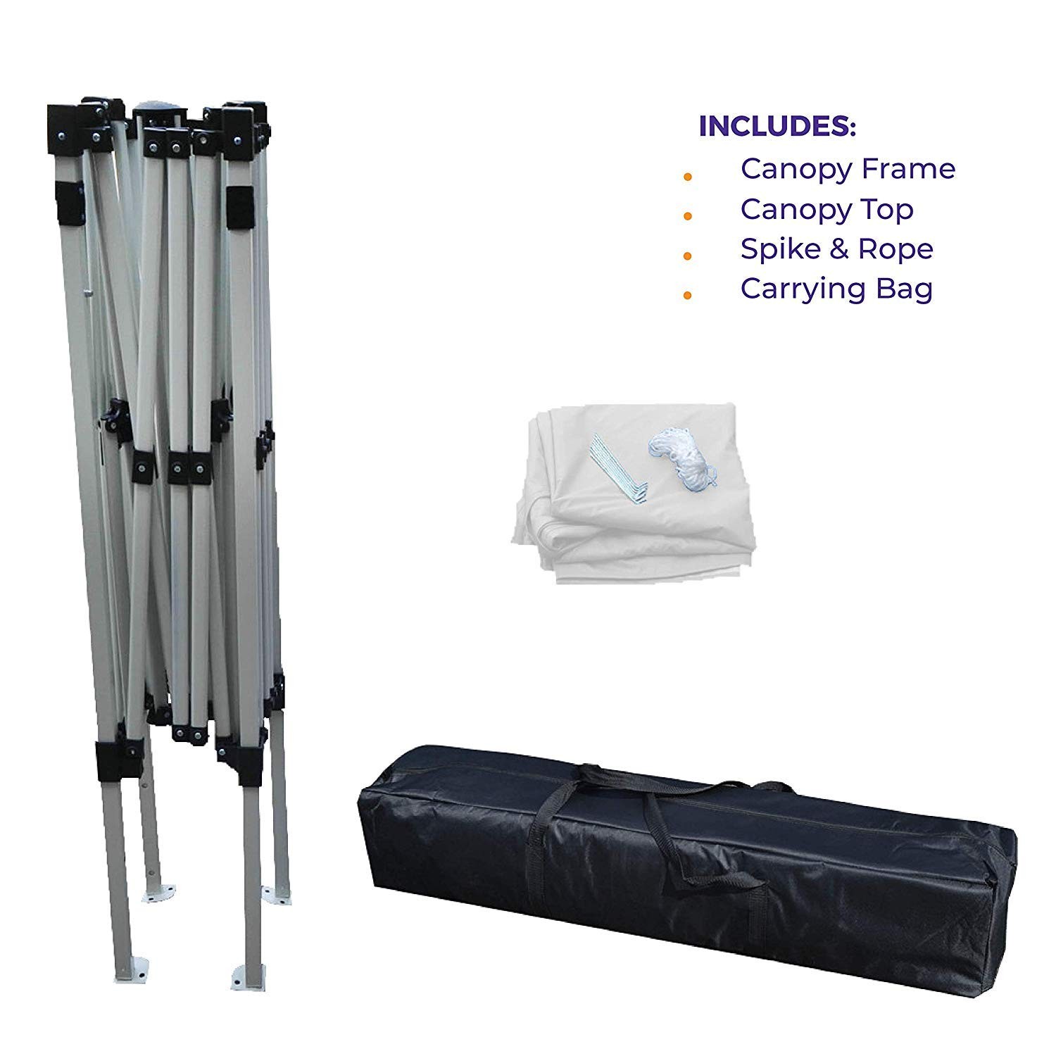 Impact Canopy 283010001 Slant Leg Canopy White-One Sidewall