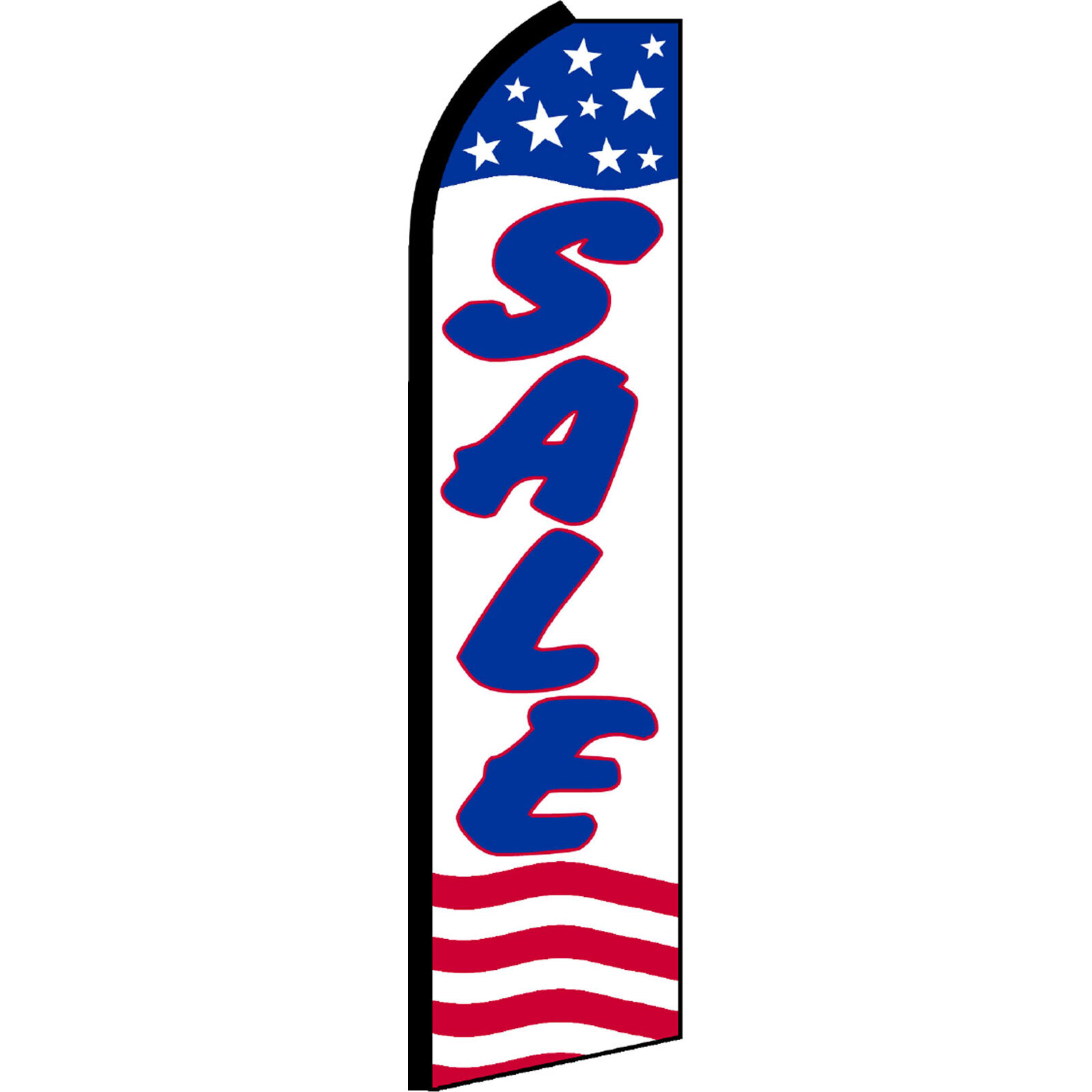 Sale Stars/Stripes 2 1/2 ft X 11 1/2 ft Polyester Swooper Flag