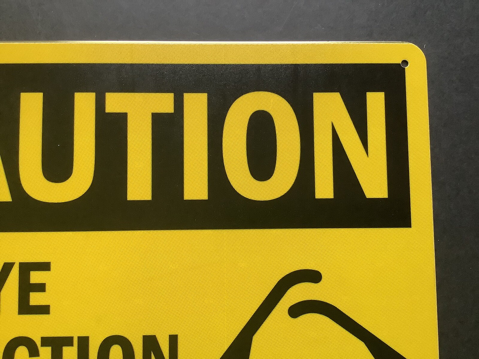 SmartSign Caution Eye Protection Required Sign Aluminum 10″ x 14″ Yellow Black