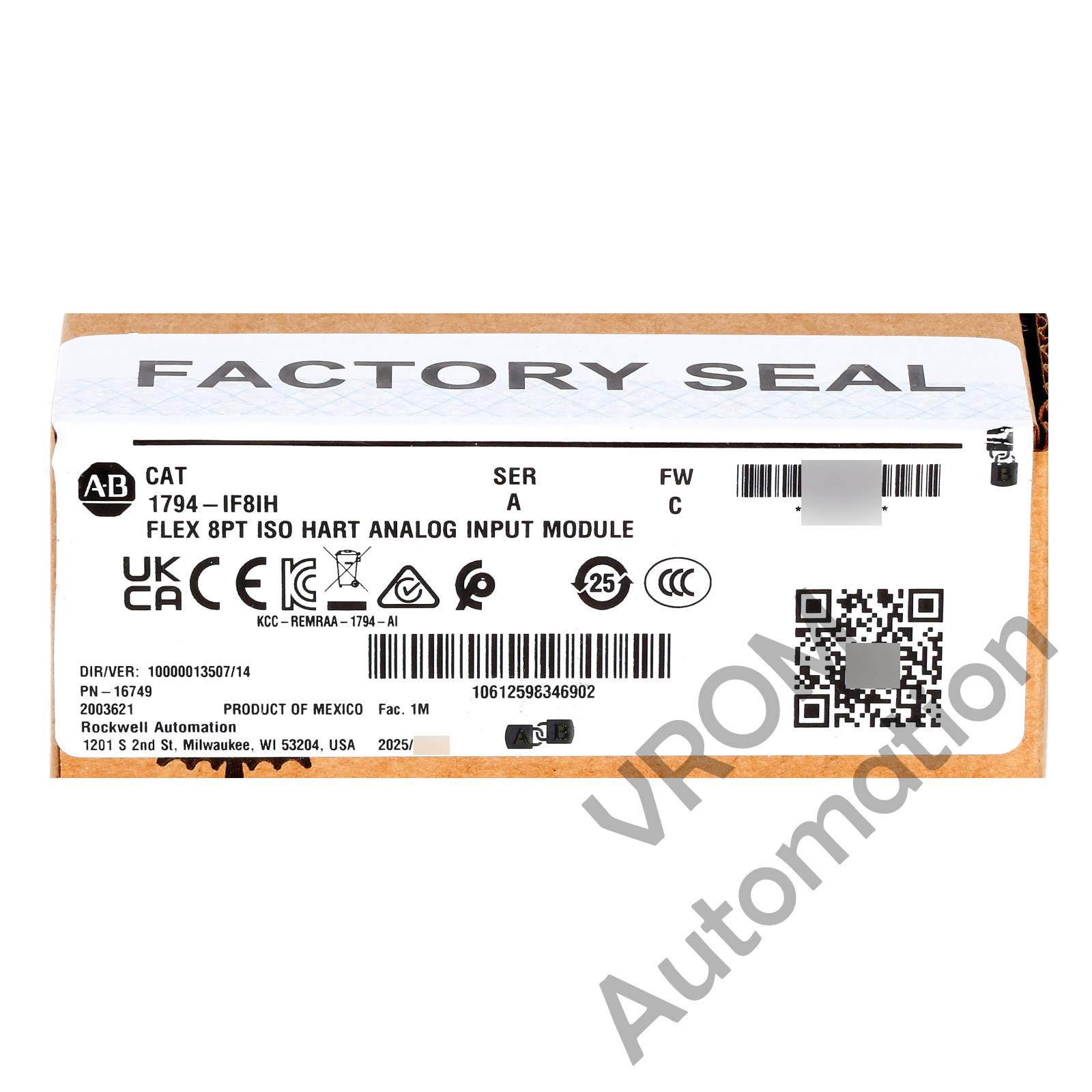 Surplus Sealed 2025 Allen Bradley 1794-IF8IH /A Flex I/O 8-CH Analog Input