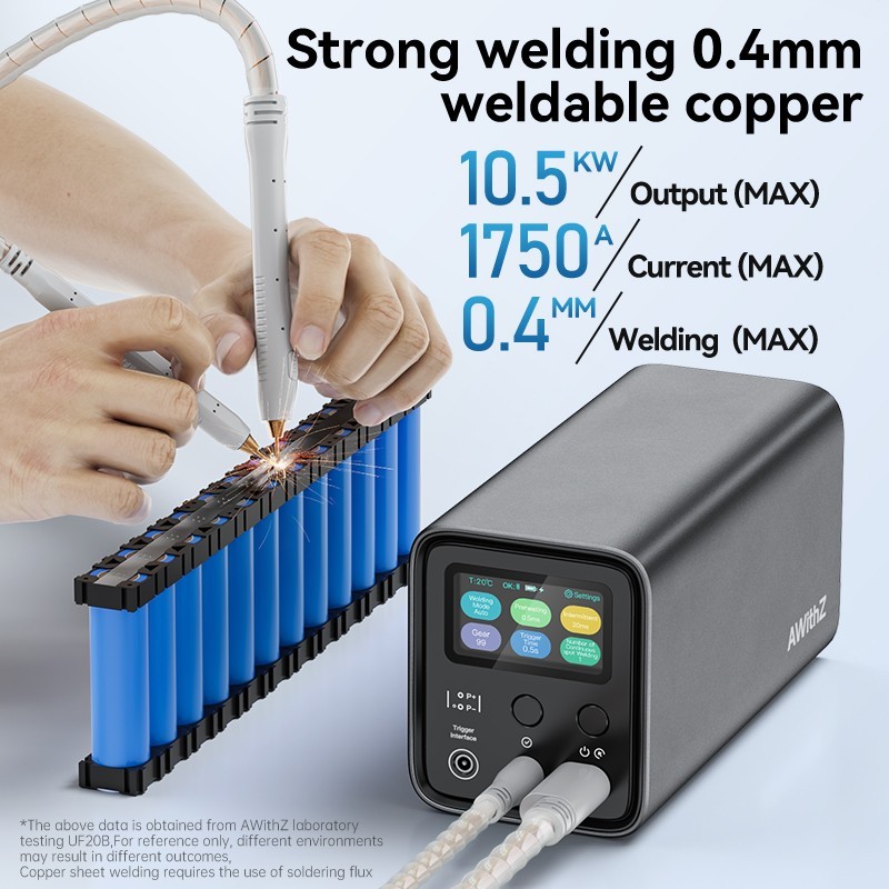 AWithZ UF20B Professional Spot Welder 10.5KW 99 Gears Auto/Manual/Foot for 18650
