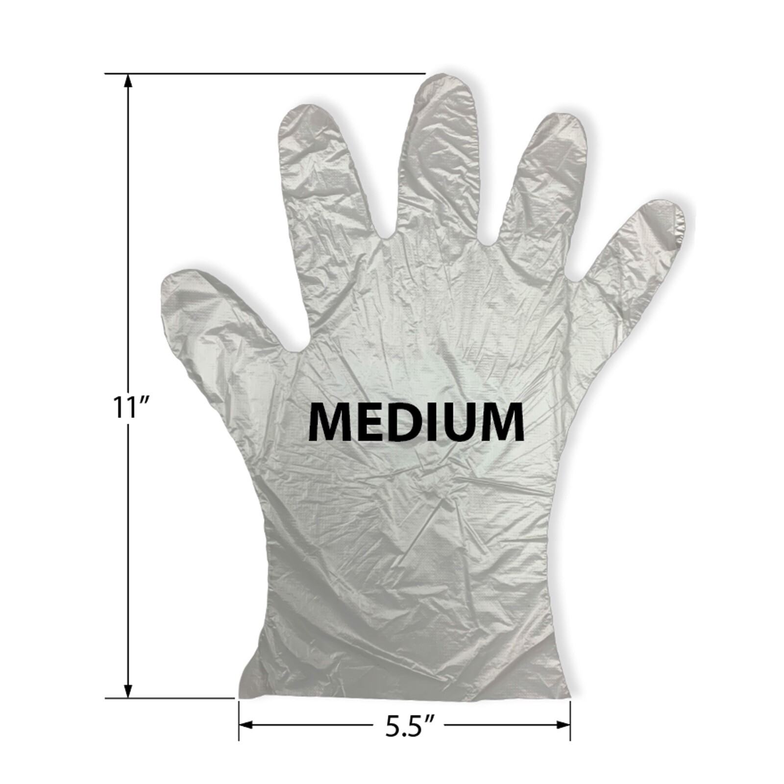 Poly Gloves – Medium – Single Use – 10,000 Gloves/Case – Food Grade Safe
