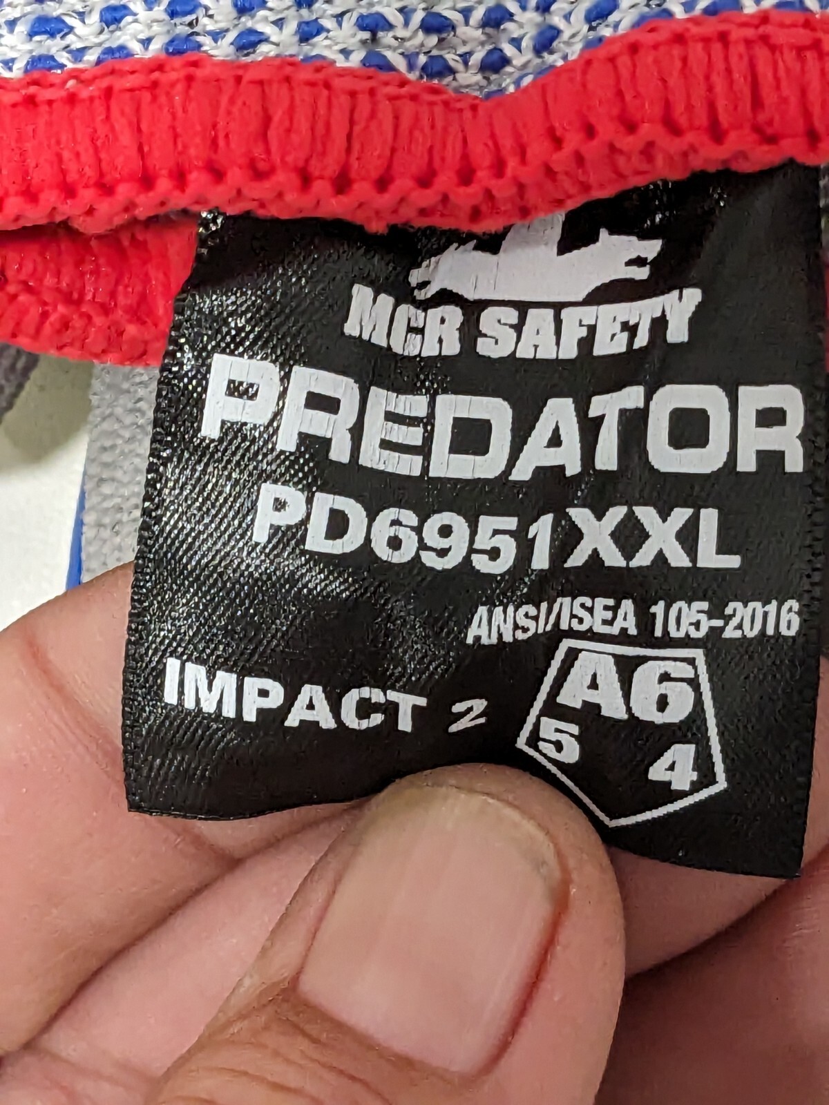 Mcr Safety Predator Mechanic Work Glove ANSI Cut A6 Sz XXL Qty 2 Pairs PD6951XXL