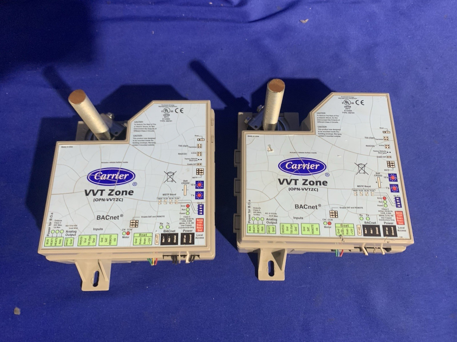 Carrier VVT Zone OPN-VVTZC BACnet Controller – Lot of 2 – Untested – Please Read