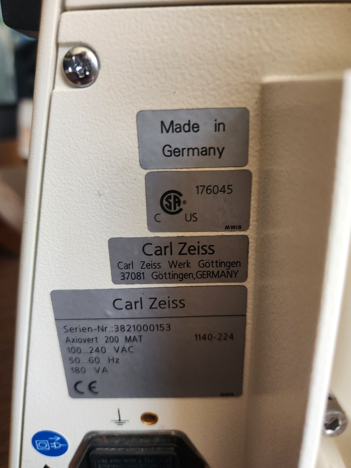 Zeiss Axiovert 200 Inverted Microscope with AXIOcam mrc5