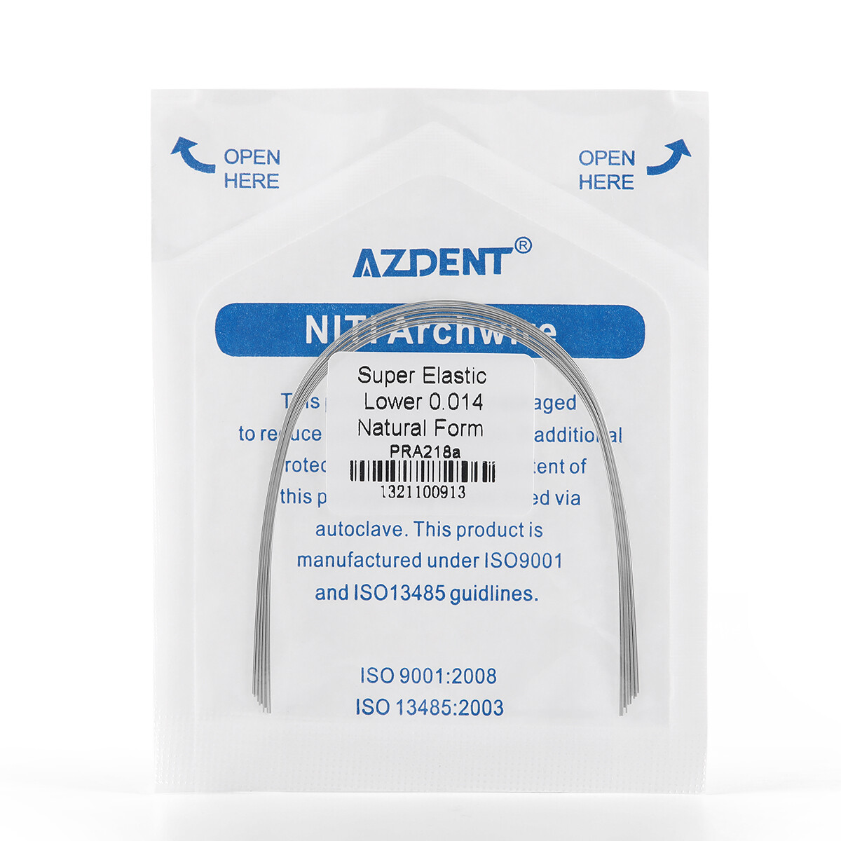 AZDENT Dental Orthodontic Super Elastic Niti Round Arch Wires Nature Form FDA