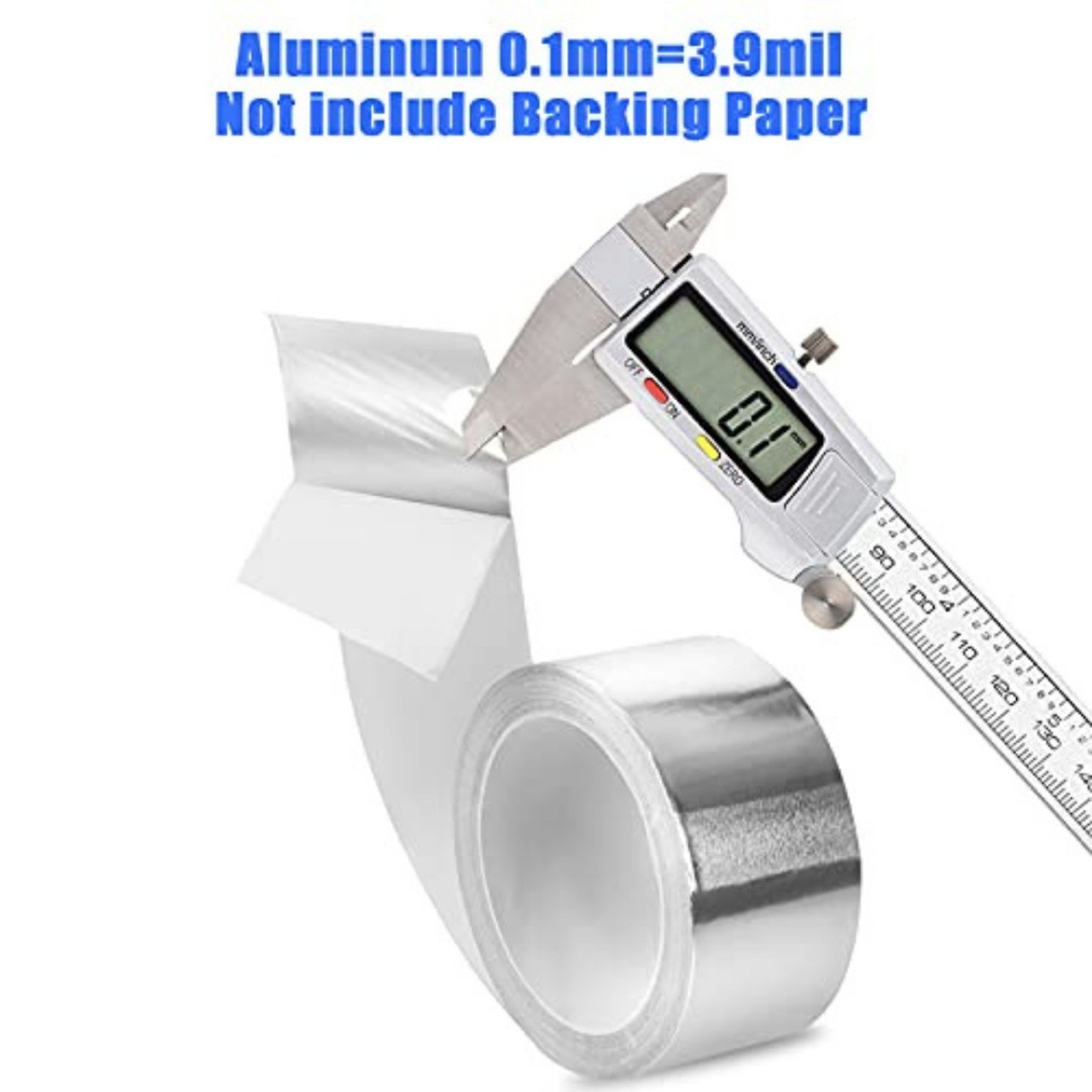 Aluminum Foil Tape 2″ x 65ft | 3.9 Mil High-Temp HVAC Tape for Ductwork & Vents