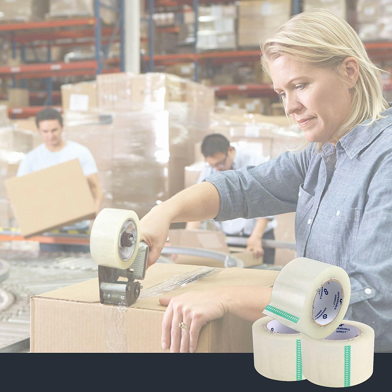 24 Rolls Clear Packing Tape 3 Inch x 110 Yds (330′) Carton Sealing Packing Tapes