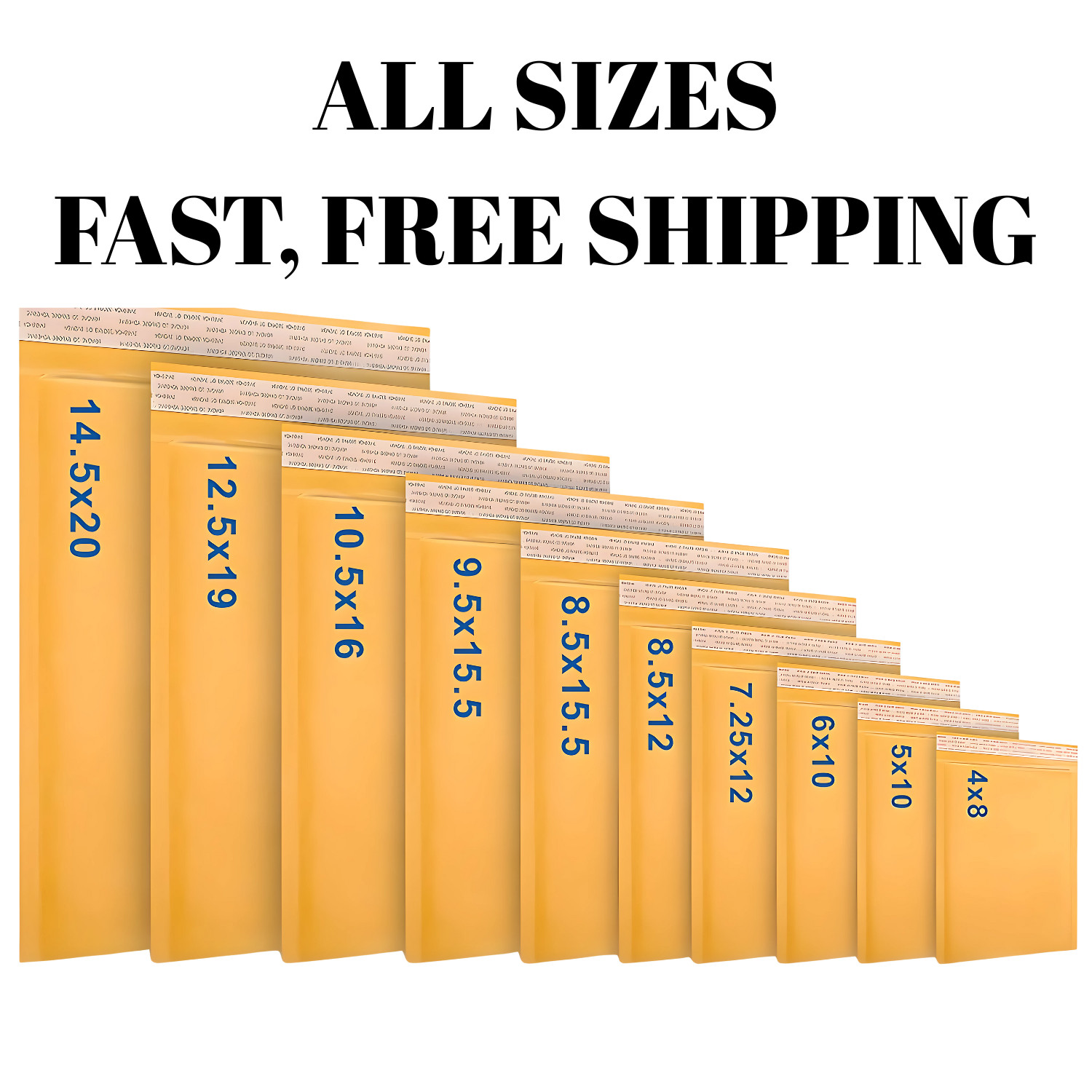 All Sizes 1-500 Karft Bubble Mailers Padded Envelopes Shipping Mailing Bags