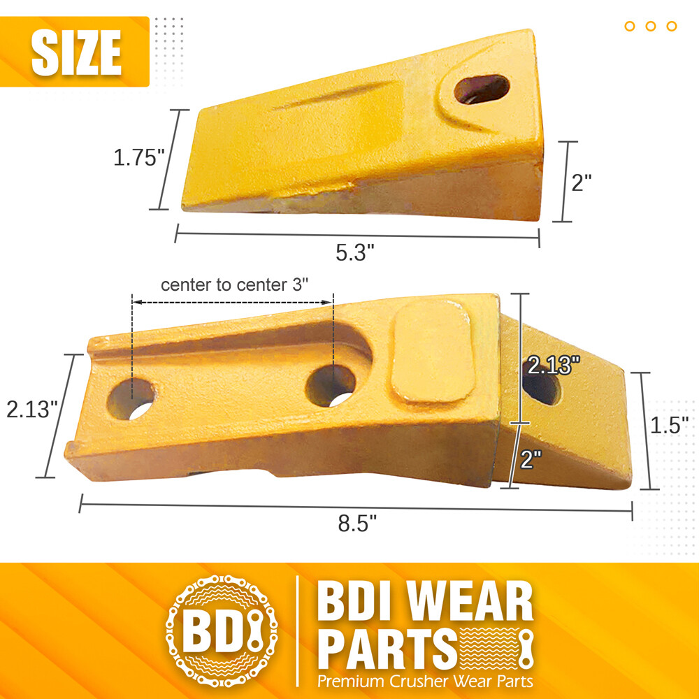 8 Bobcat Style Skid Steer Bucket Bolt-On Shanks, Teeth, &Pins- Assembly 6737322Y