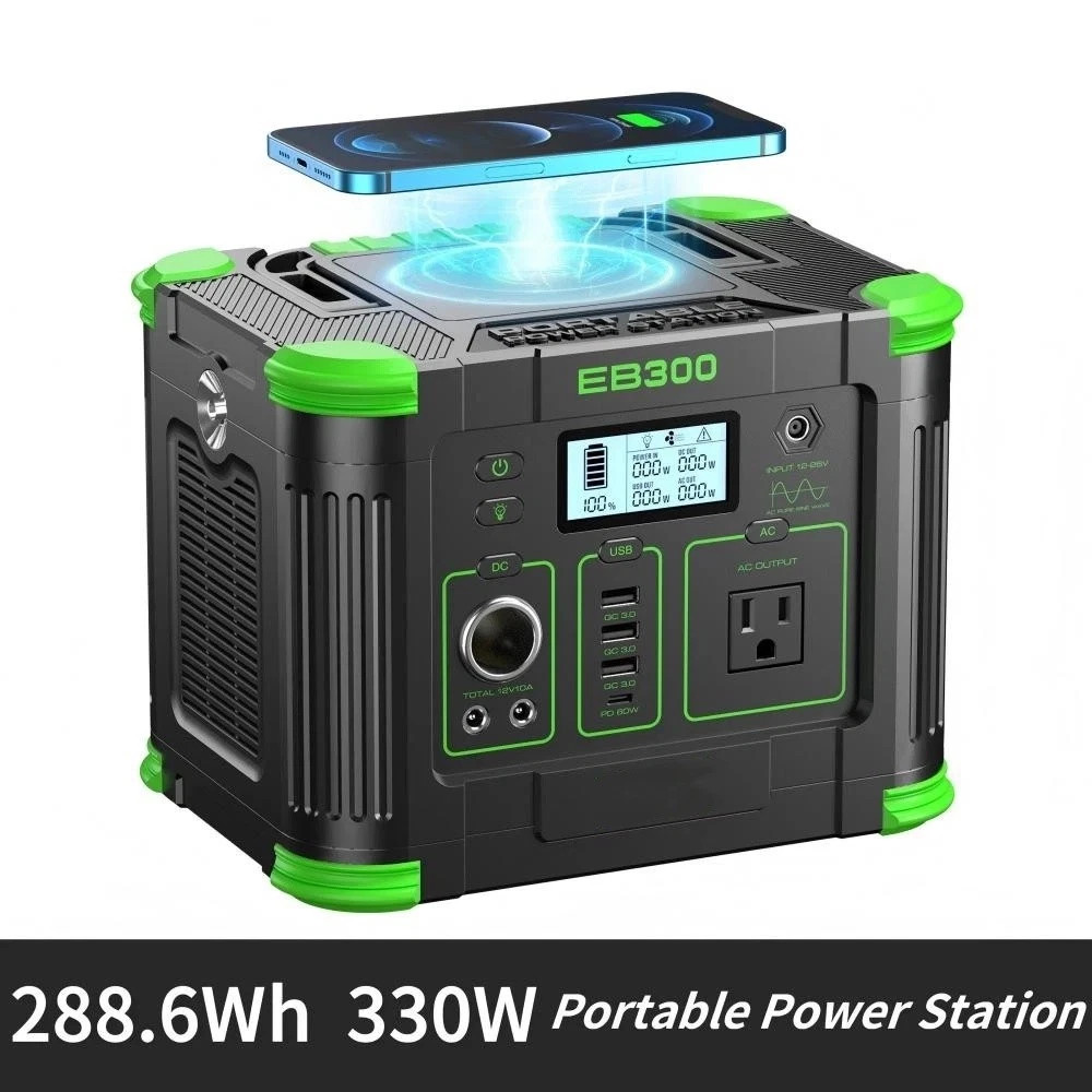 All-Round 330W 288.6Wh Portable Power Station Charger Generator Battery NEW