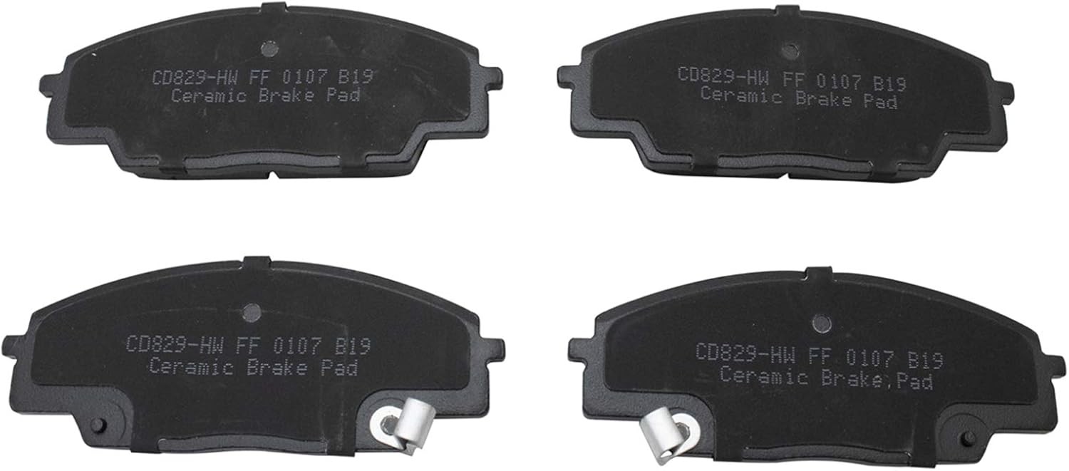 Front Ceramic Brake Pad & Vented Rotor Kit – OE-Fit, Includes Grease, Cleaner