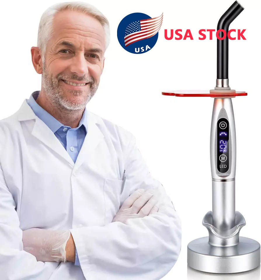 Dental LED Cure Curing Light Lamp 2000mw 5W Tool Resin Cure Cordless Wireless
