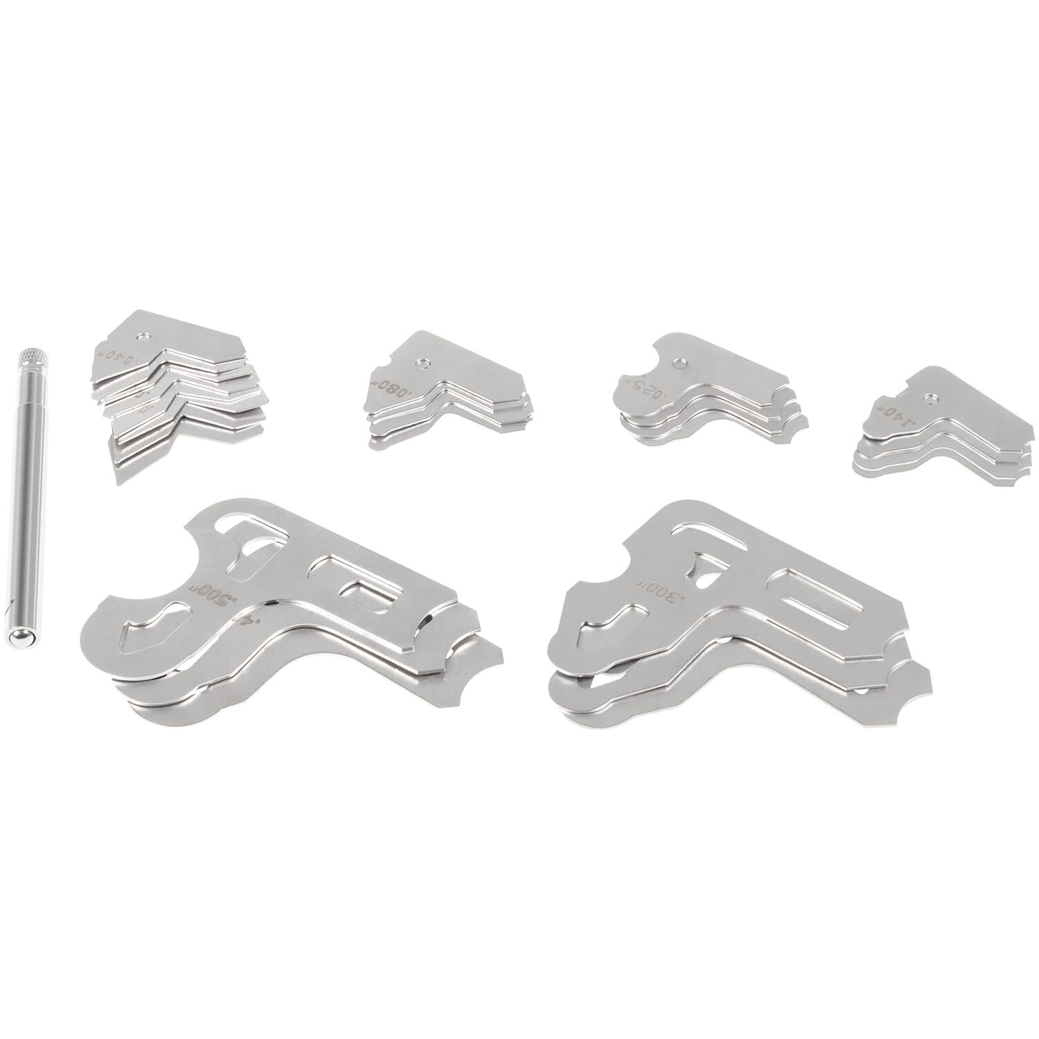 Radius Gauge Set 0.010”- 0.500” Gauges with Holder, 3602-5025 Radius Gauge Set