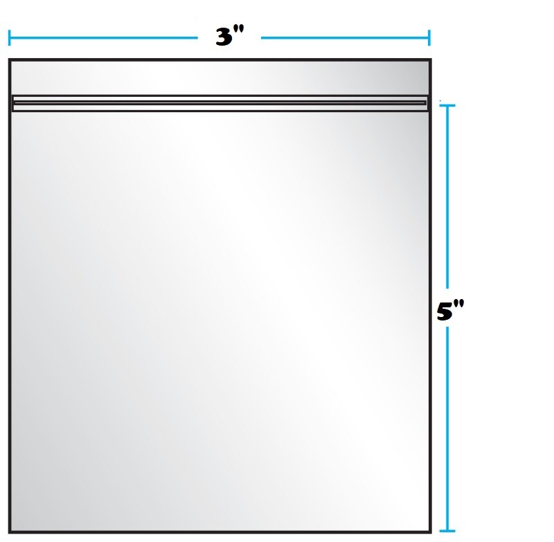3″ x 5″ Resealable Plastic Bags Zip Seal 6 Mil Thick Reclosable Top Lock 6Mil