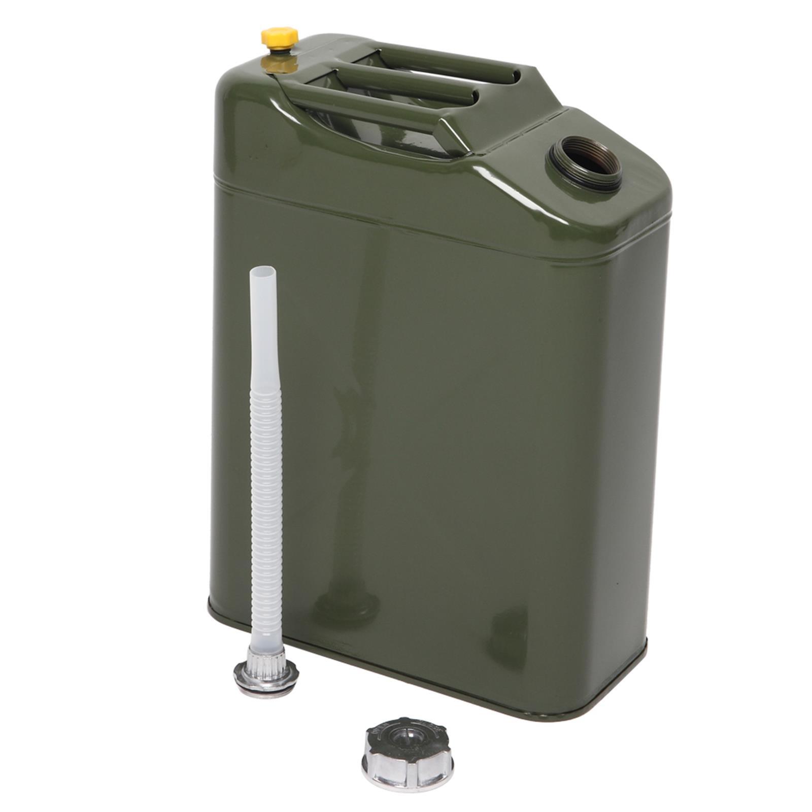 Army Green 20L 5 Gallon Gas Fuel Can Fuel Gasoline Steel Tank with Spout Metal