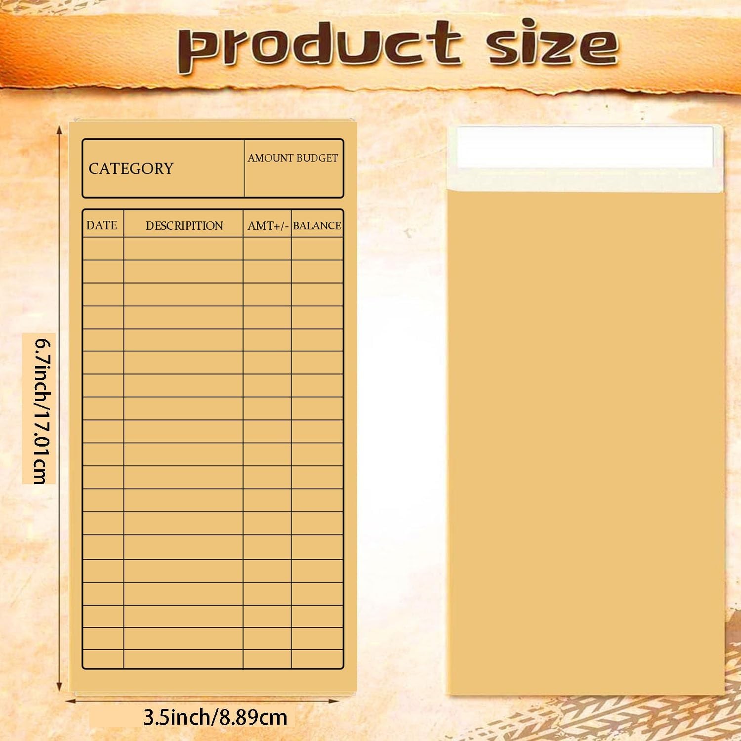150Pcs Cash Envelopes for Budgeting Cash Deposit Cardstock Budget Envelope Kraft