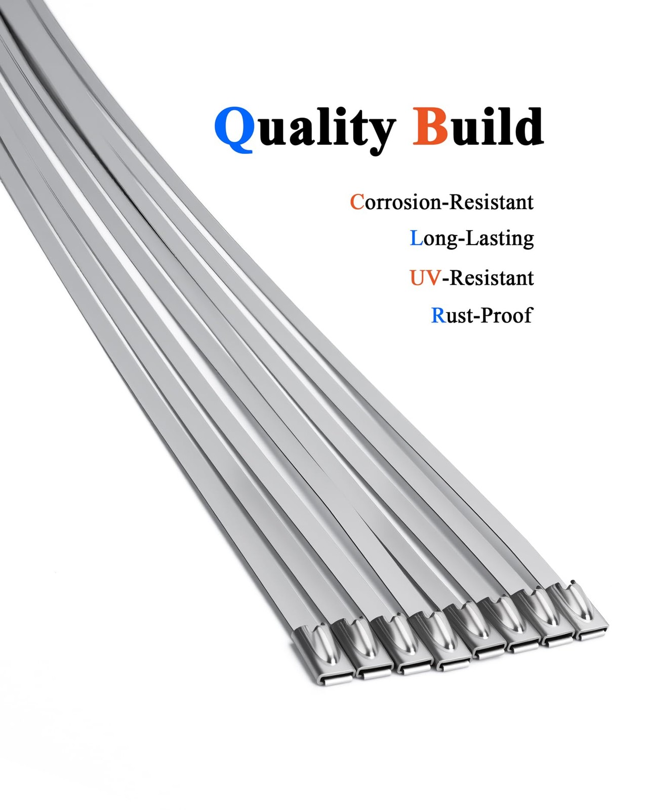 Metal Zip Tie Tool Kit Stainless Steel Tensioner 100 PCS 11.8 Inch Ties