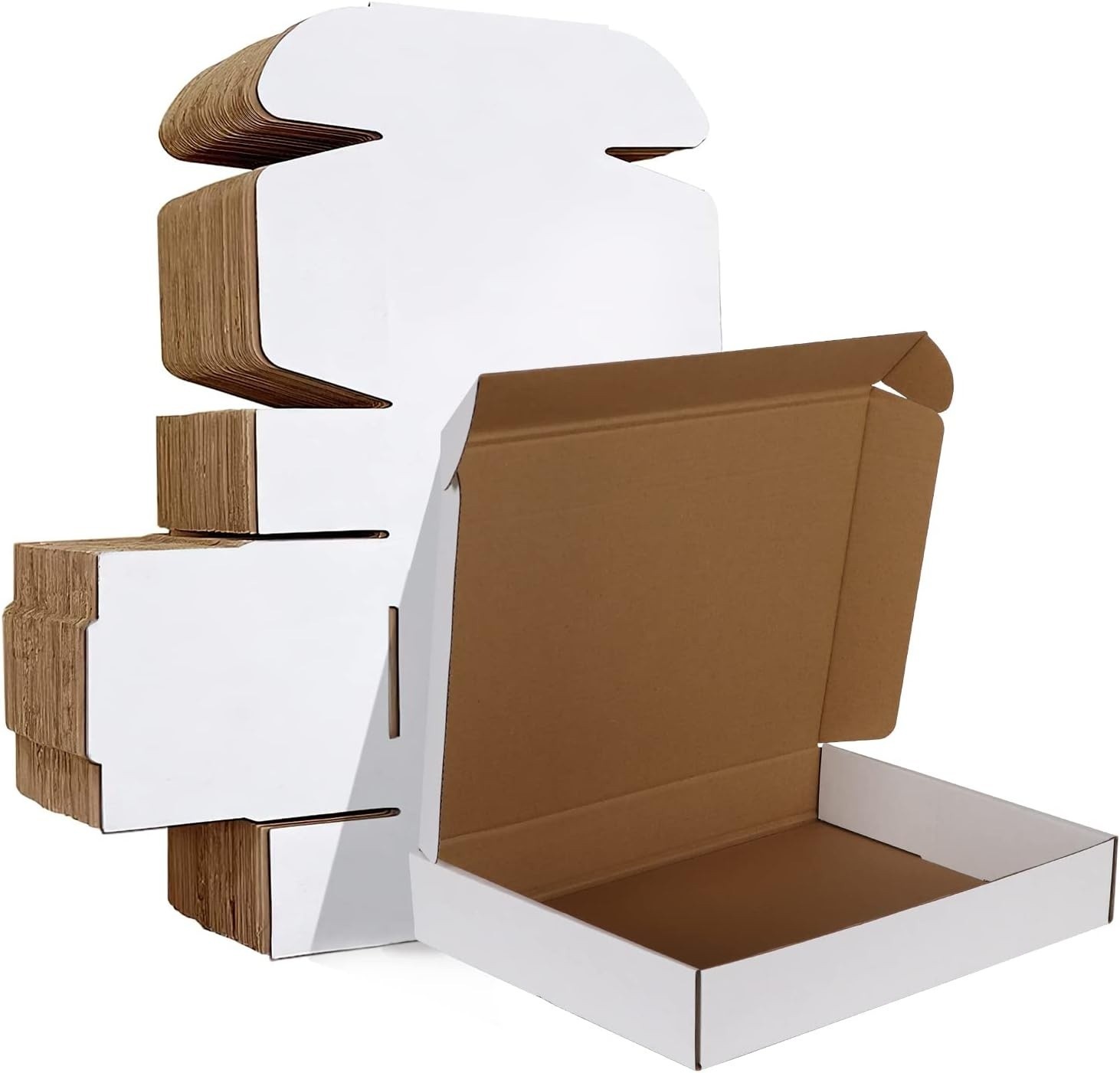 White Corrugated Mailers 12x9x2″ Shipping Packing Boxes Set of 25, Cardboard Box