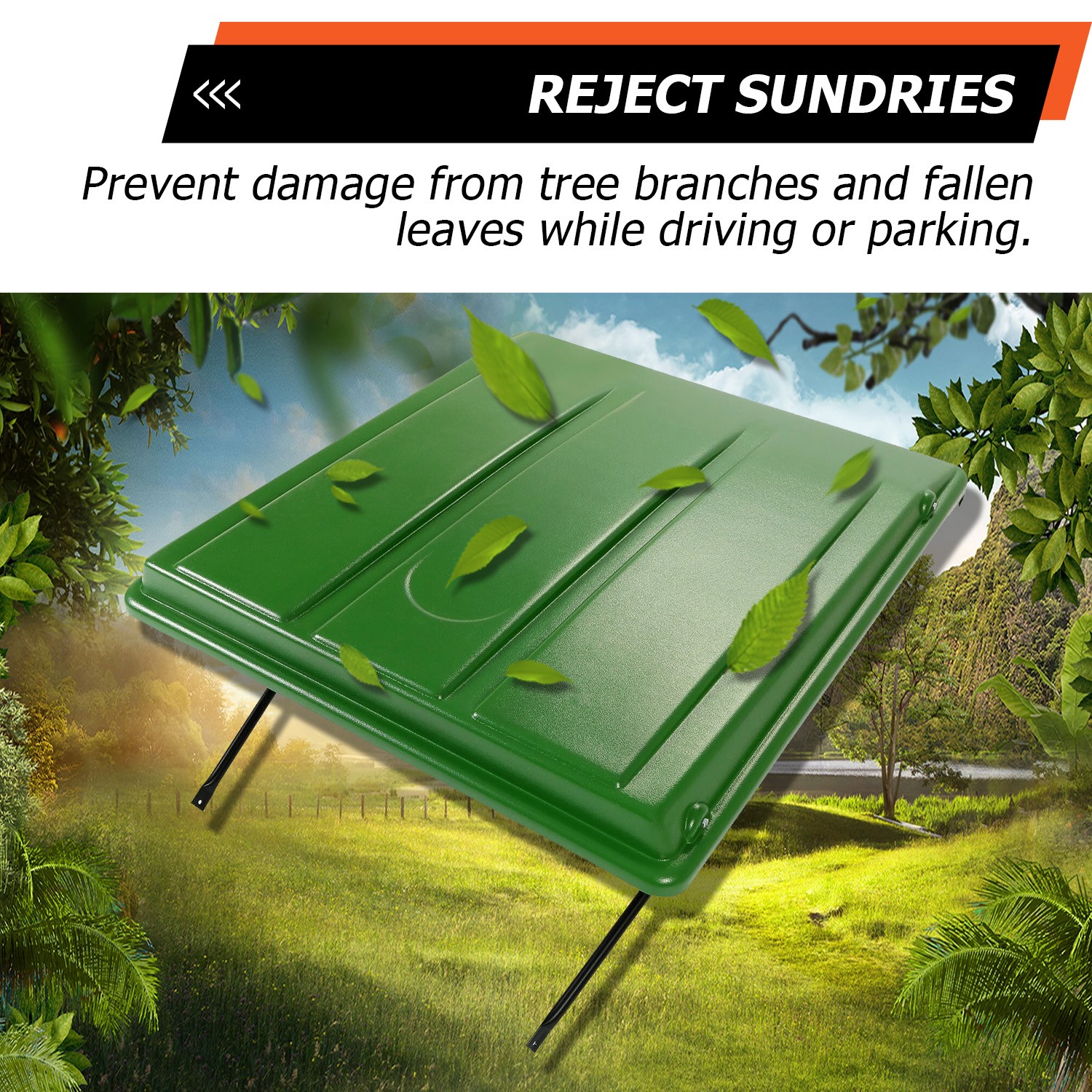 Top Canopy with Bracket For John Deere Compact Utility Tractors ROPS-Green