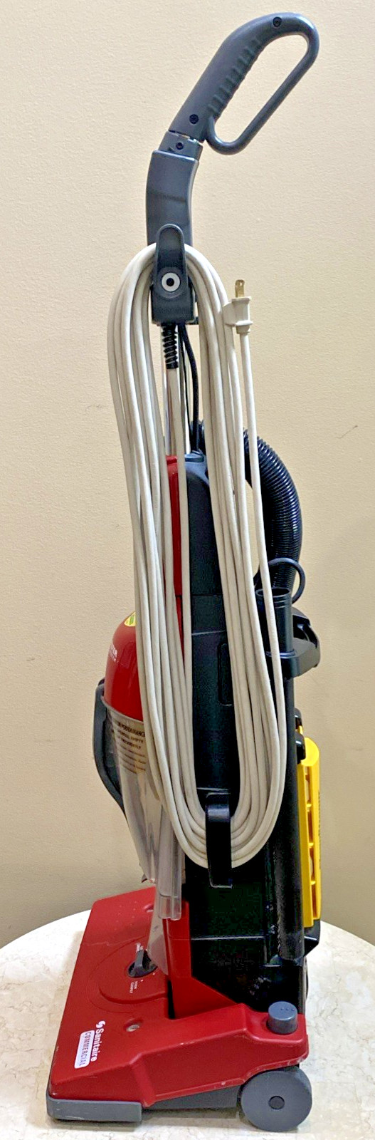 Sanitaire Commercial True HEPA Cyclonic System Upright Vacuum, Red