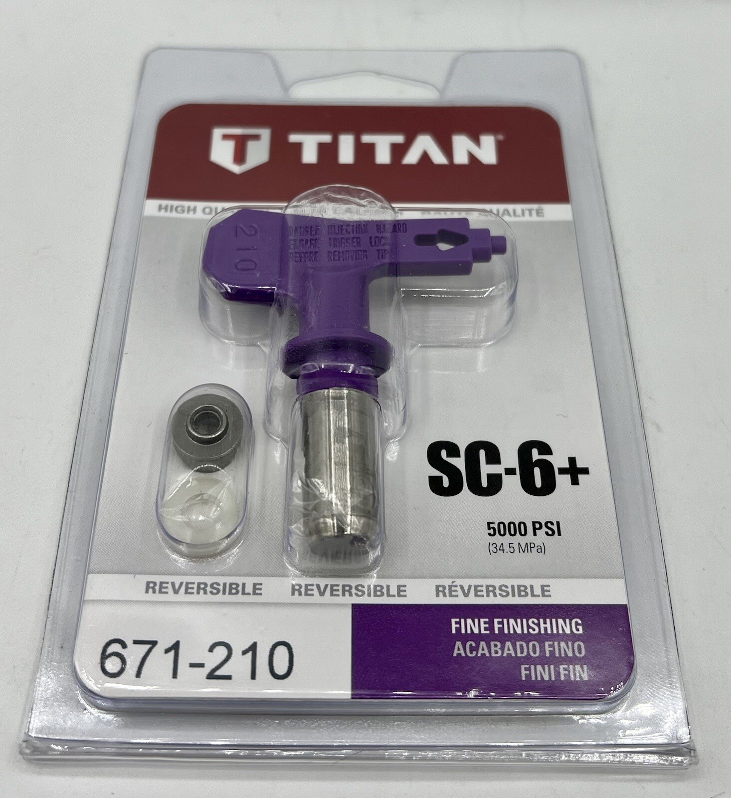 NEW Titan 671-210 5000 PSI SC-6+ Synergy Fine Finish Tip 0.010 in. SHIPS FREE!