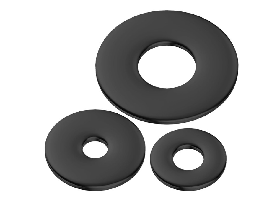 Black Carbon steel 8.8 grade Flat Washers M2 M2.5 M3 M4 M5 M6 M8 M10 M12 M14-M30