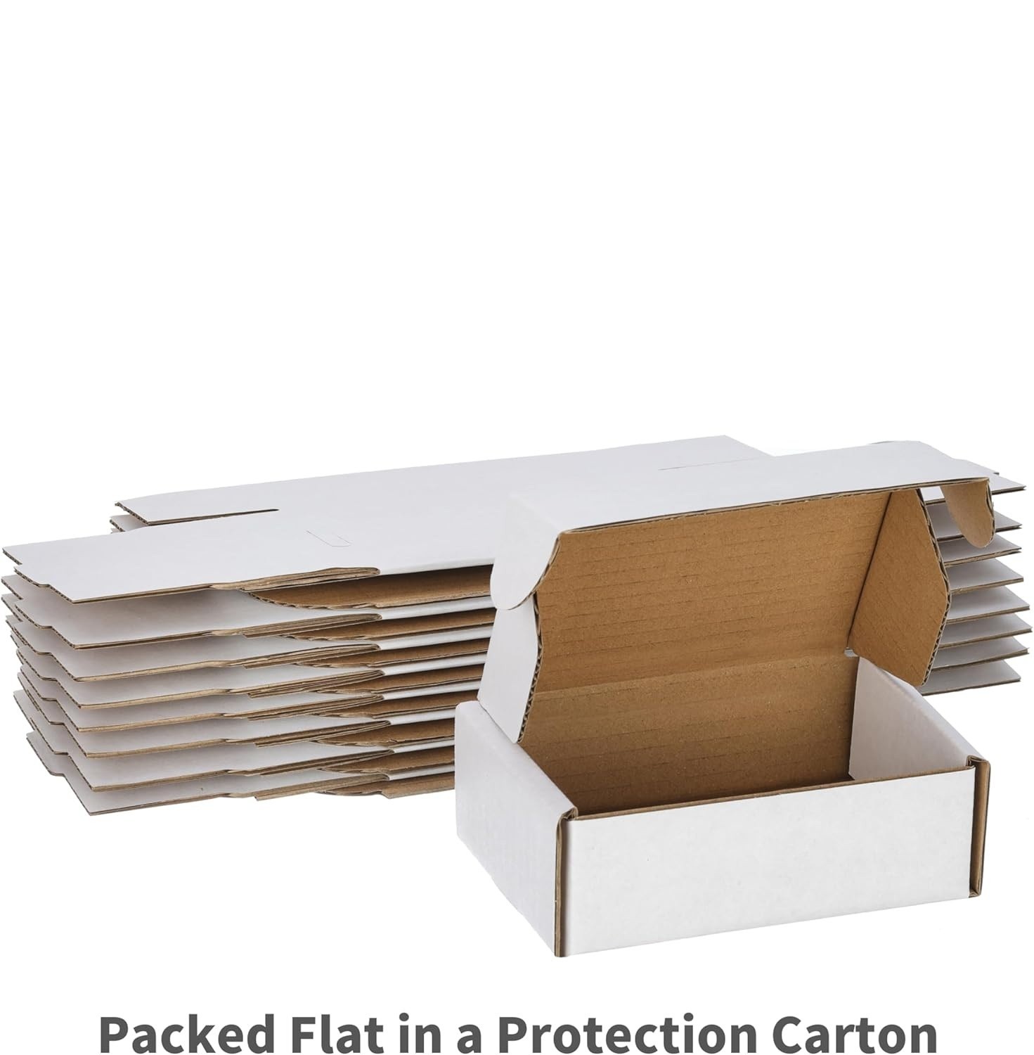 25 Pack 7x4x3 White Corrugated Shipping Mailer Packing Box Boxes 7″ x 4″ x 3″