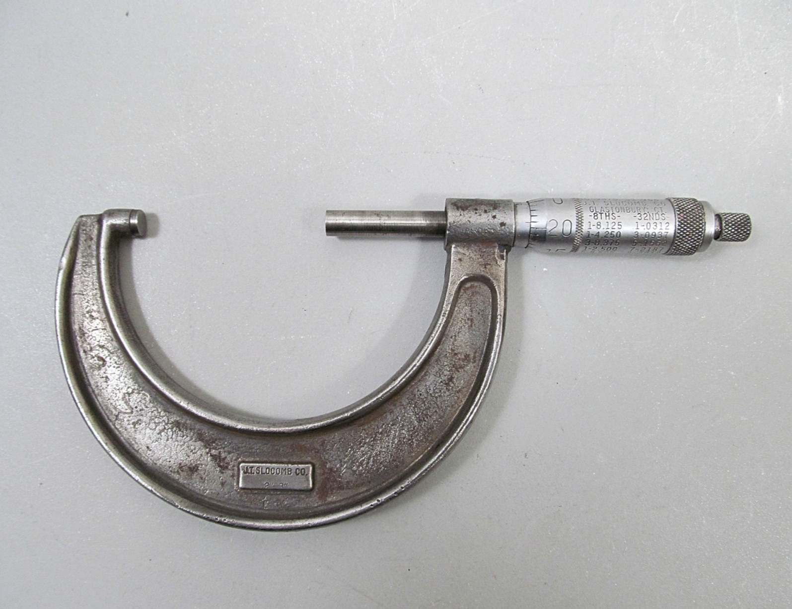 J.T. Slocomb Co. 2″-3″ Outside Micrometer Analog Providence RI USA