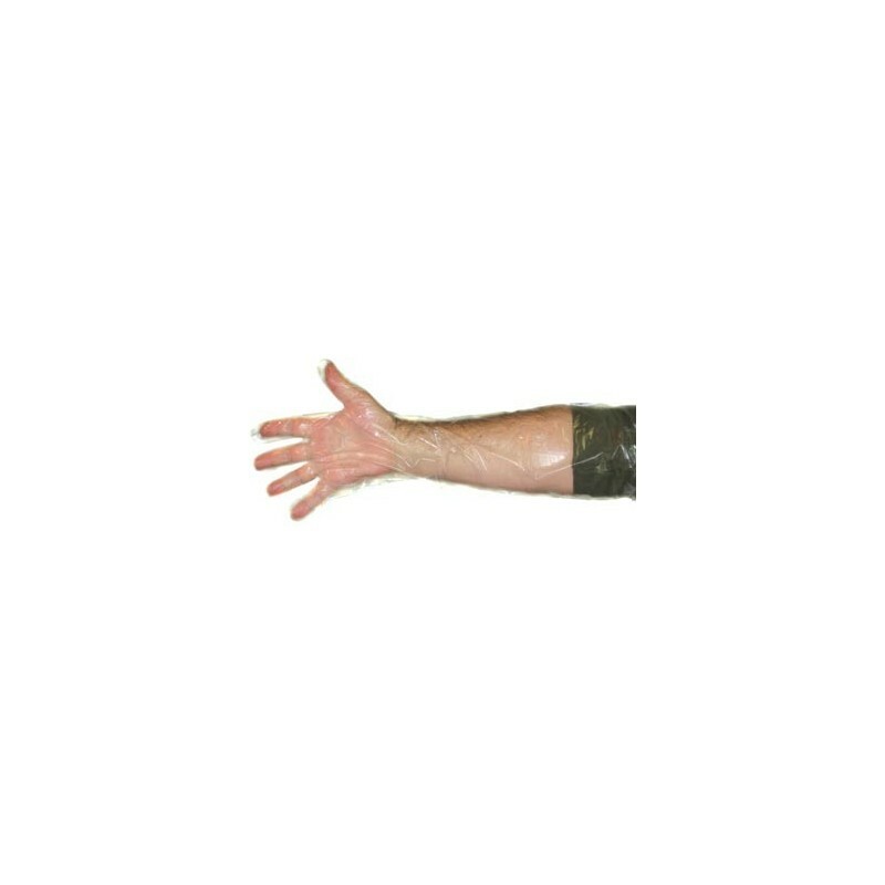 Shoulder Length 1.75 mil Clear Gloves 100 Count Ambidextrous 34″ Cattle Equine