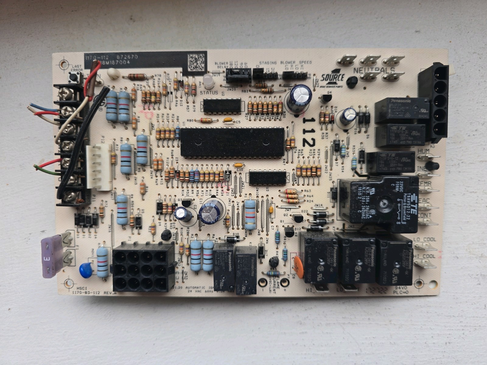 York Furnace Control Board Ignition Circuit Source1 1170-112,1170-83-112.Num#546