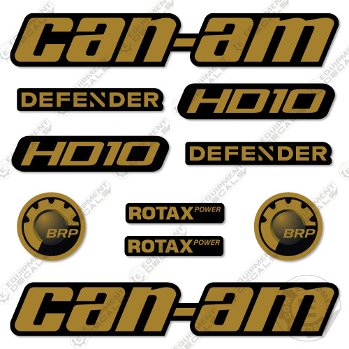 Fits Can-Am Defender XT HD10 Decal Kit ATV – METALLIC GOLD – 7 YEAR 3M VINYL!