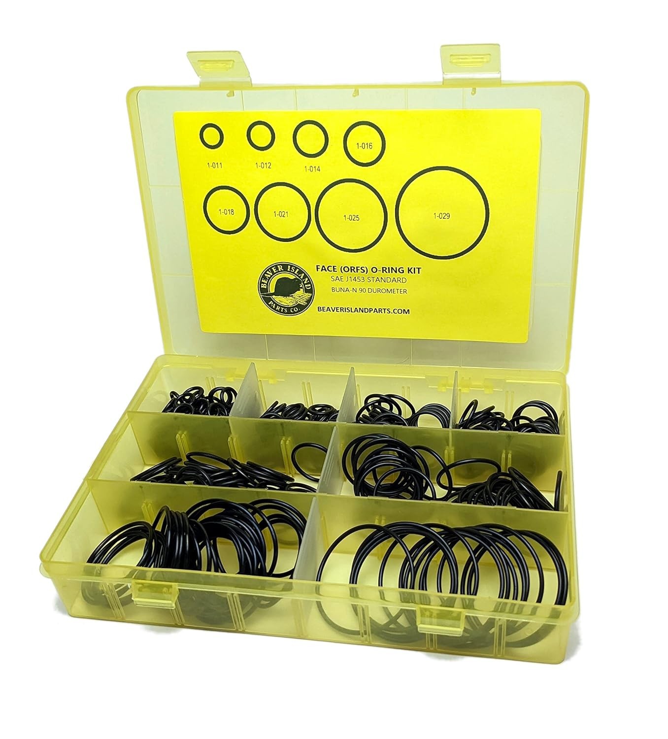 155-Piece Hydraulic O-Ring Kit – 90 Durometer Buna-N for High-Pressure Needs