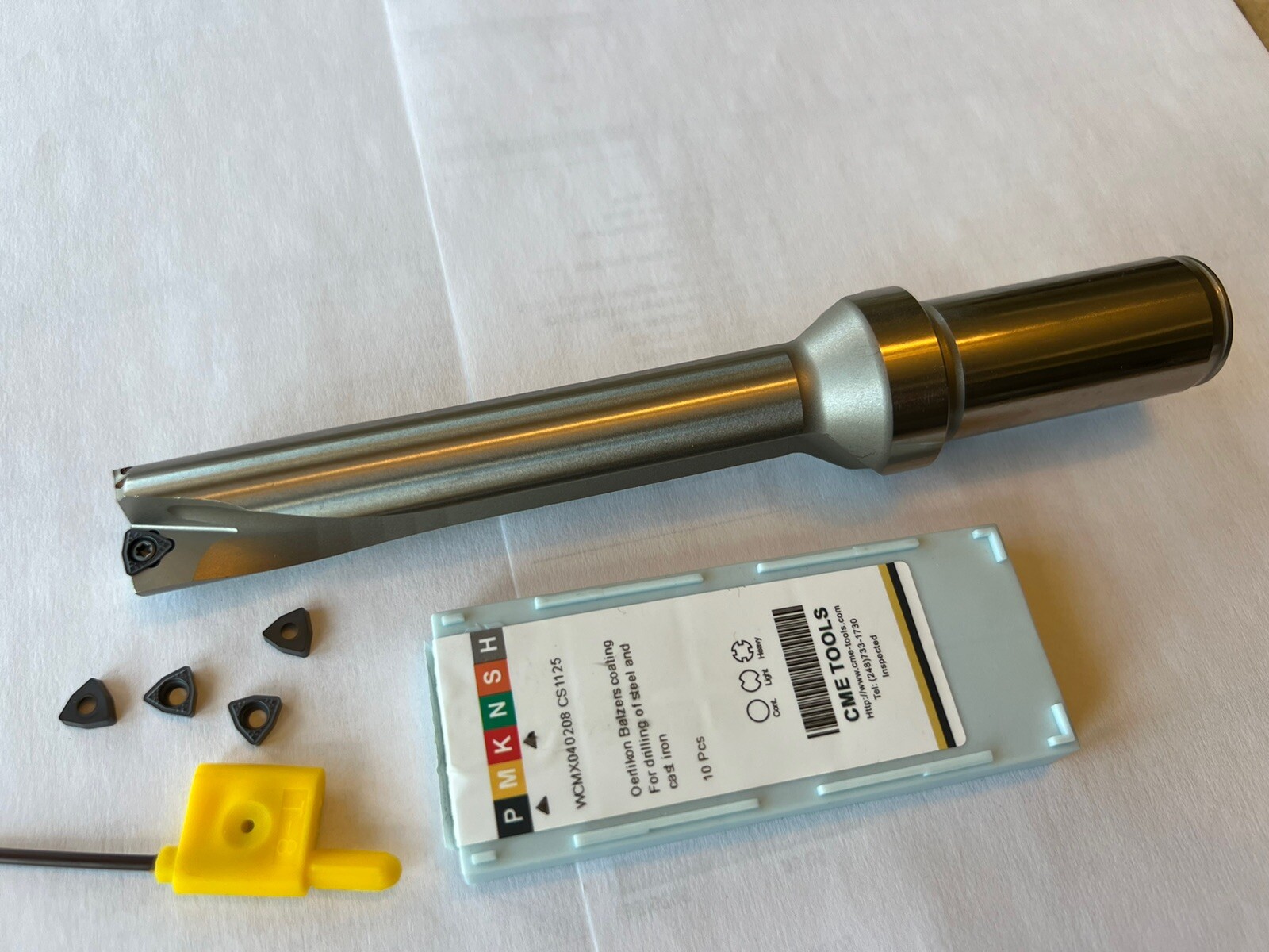 U drill 5D 7/8”x4-3/8”x7-1/2”, X-long,index, Extra 10pcs inserts #UD5-78