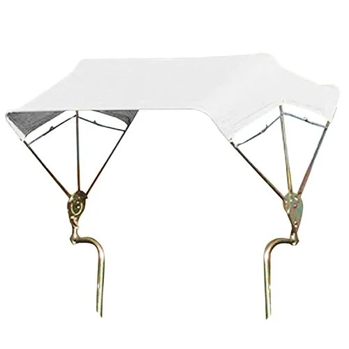 3-Bow Tractor Canopy with Frame Fender Mount 40″ – White