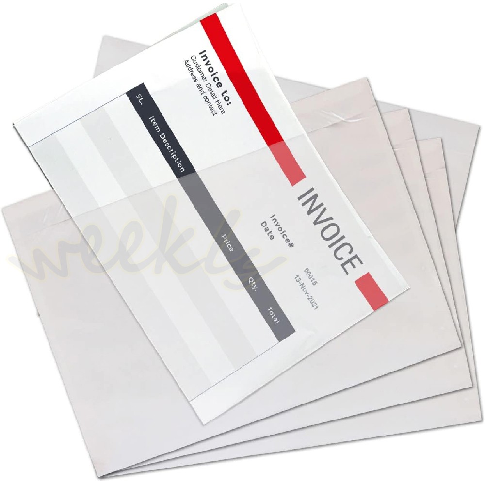 Clear Adhesive Packing List Envelopes 4.5×5.5 7.5×5.5 6×9 Enclosed Slip Pouches