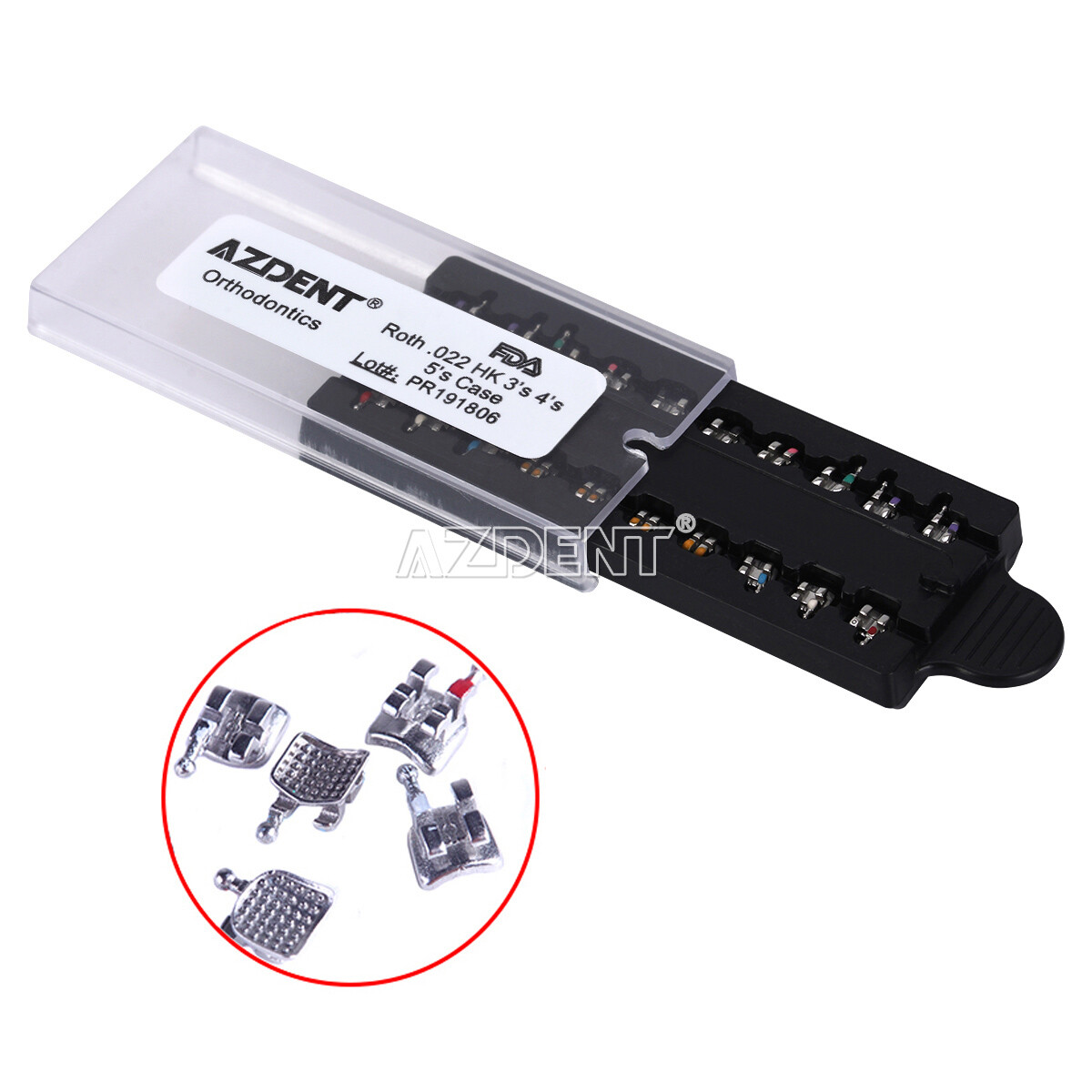 AZDENT Dental Orthodontic Metal Brackets Braces Mini Roth MBT 018 022 345 Hooks