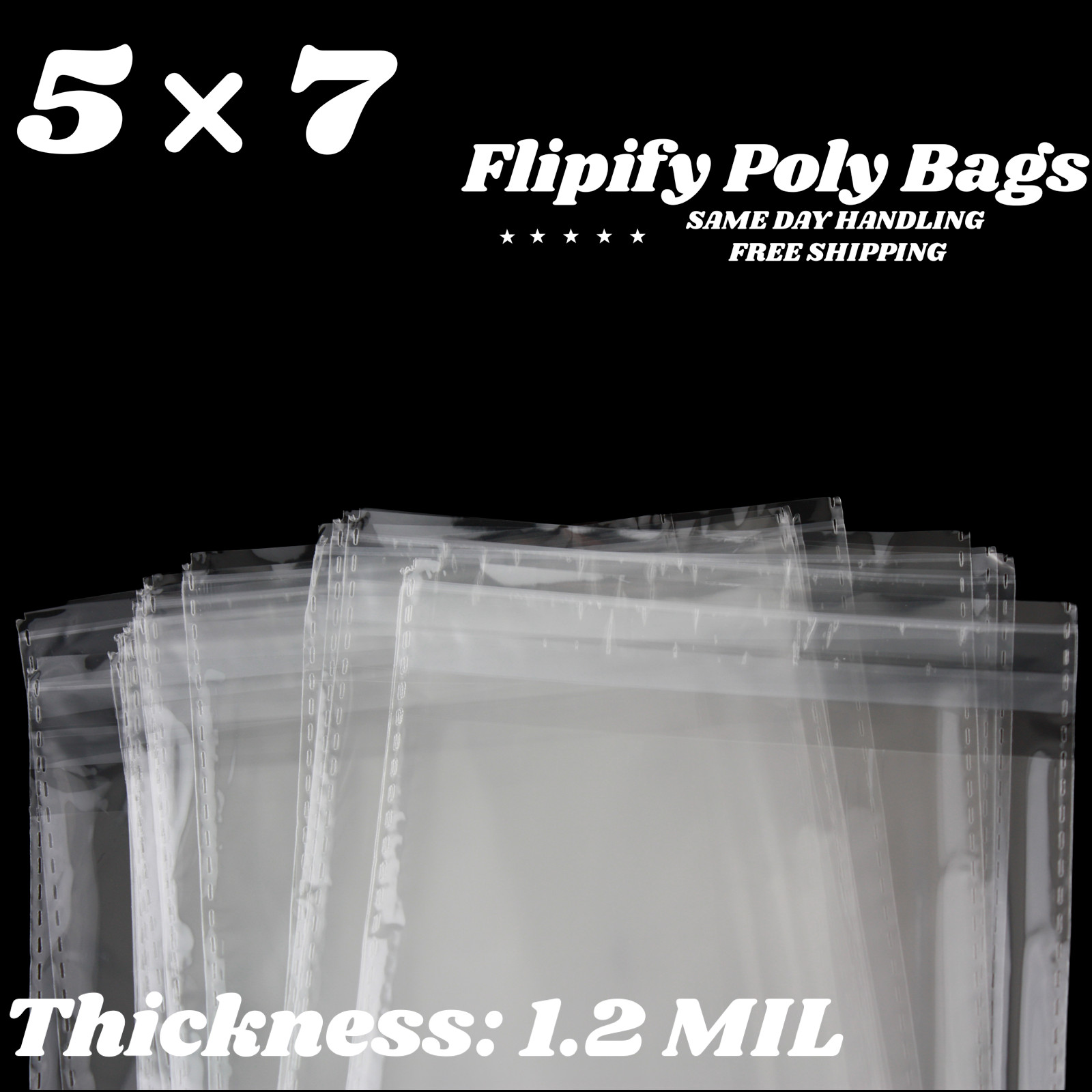 5×7 Clear Resealable Poly Plastic OPP Bags Self Adhesive Seal Cello Package Gift