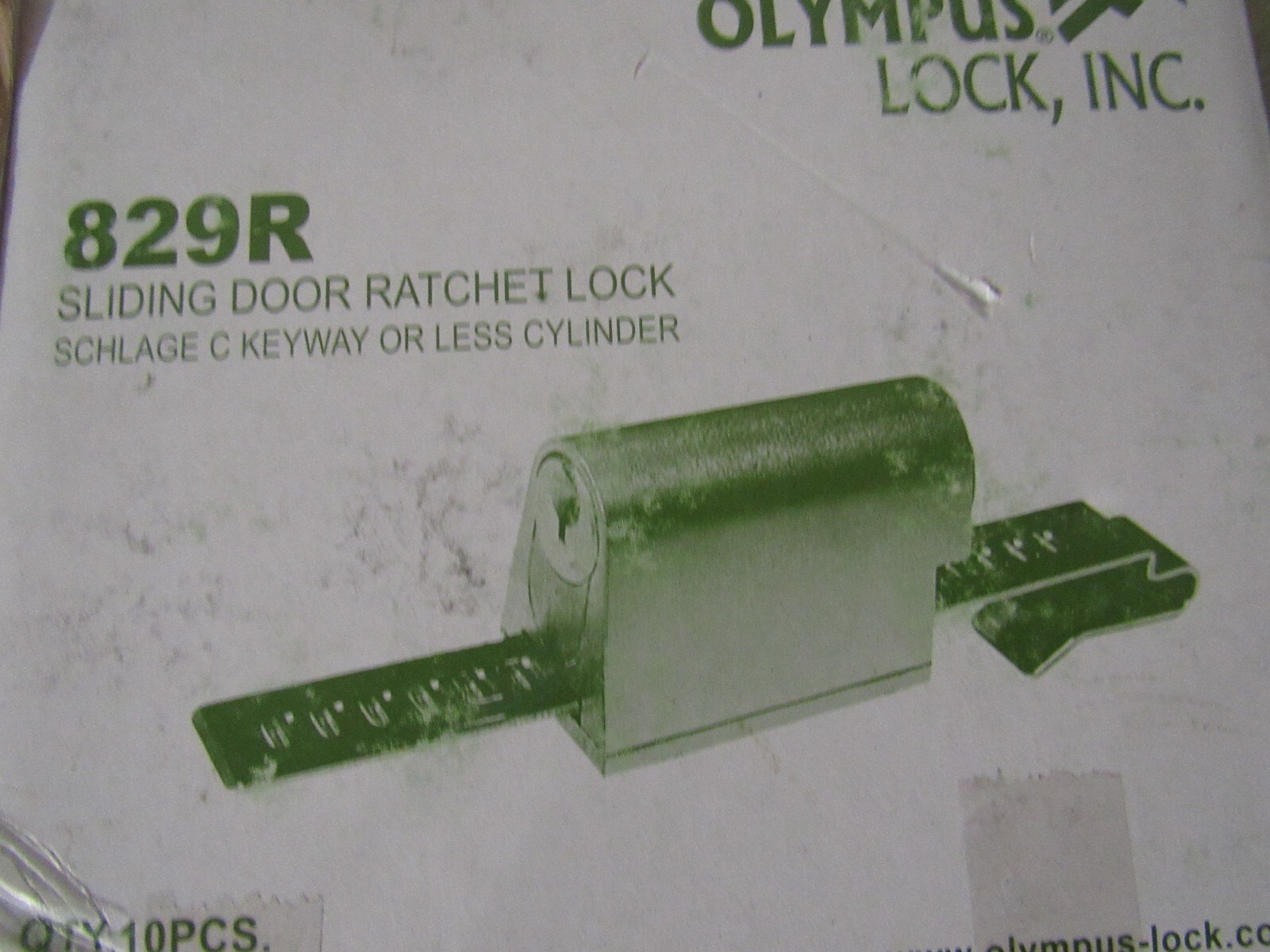 Olympus Lock 829R Sliding Door Ratchet Lock 829R-26D-101 Pack of 1