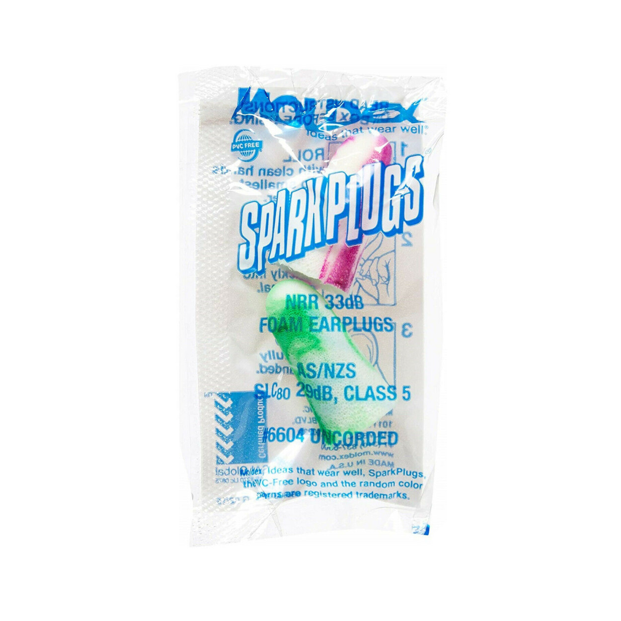 Moldex 6604 SparkPlugs Uncorded Soft Foam Ear Plugs (200 Pair / 1 Box)