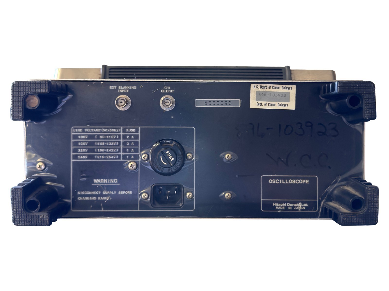 Hitachi V-222 20MHz Dual Channel Analog Oscilloscope Benchtop Scope – Tested