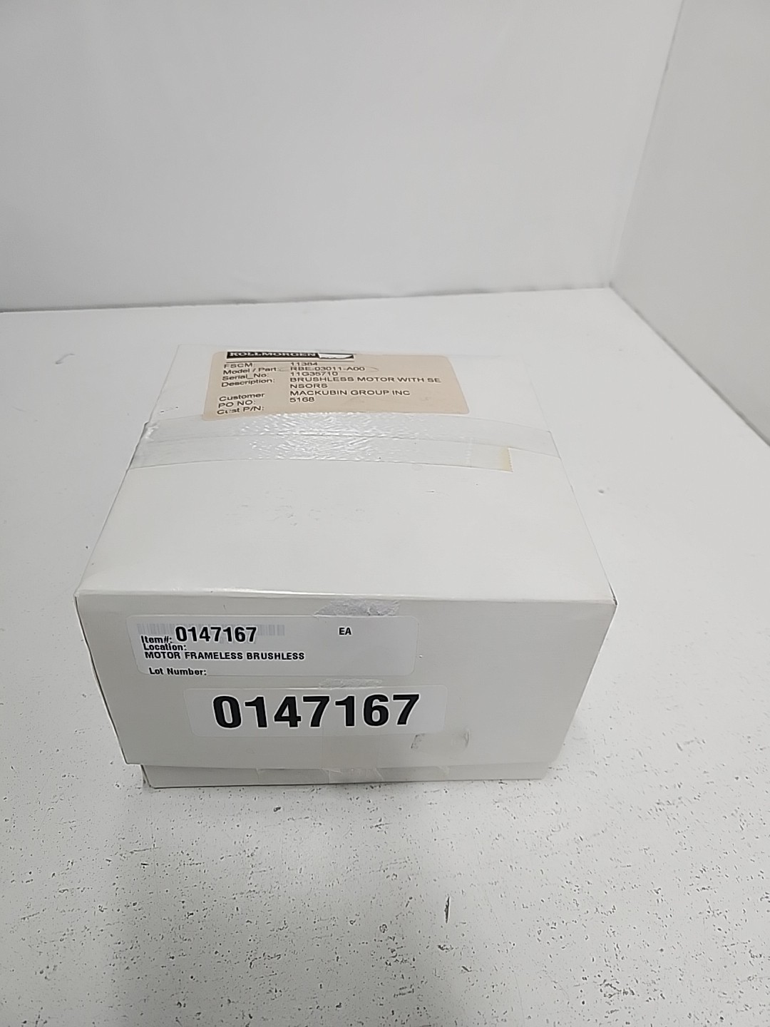 Kollmorgen RBE-03011-A00 Brushless Frameless Servo Motor, OD: 5.076″ **NOS **